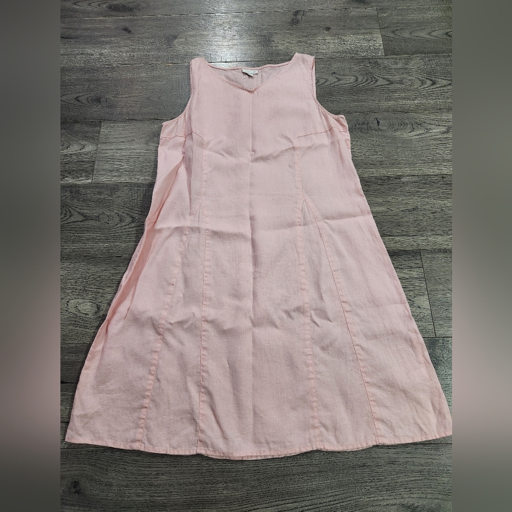 J Jill | Love Linen Baby Pink Sleeveless Linen Dress
